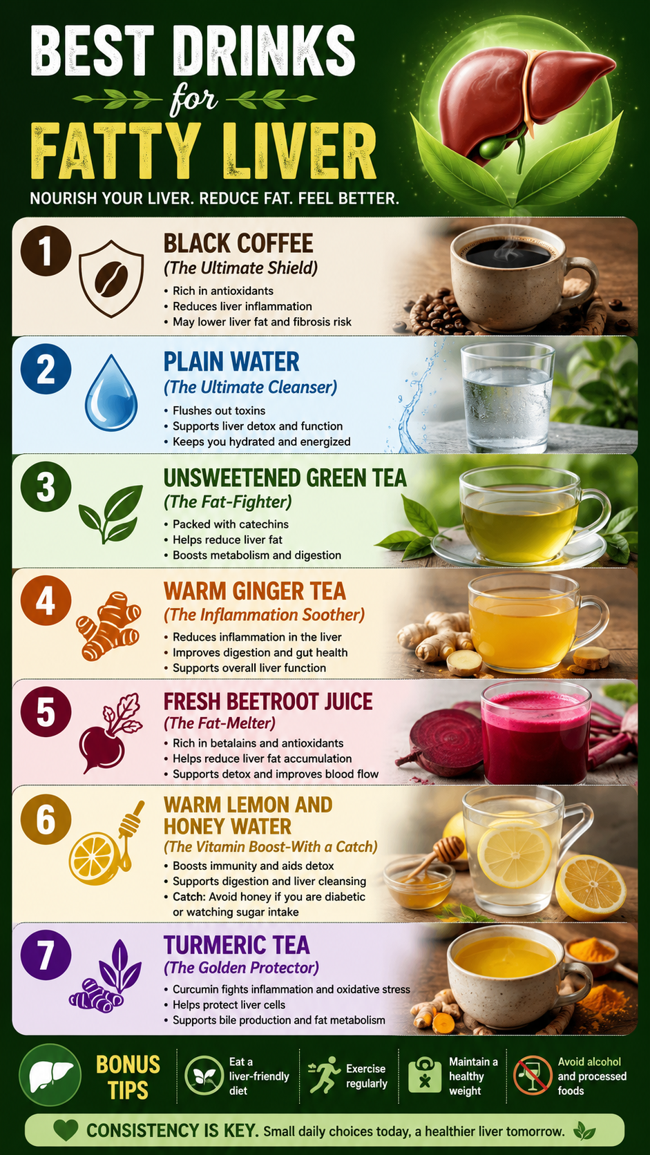 best drinks for fatty liver